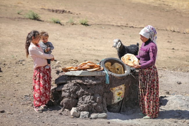 Yaylaların büyütüp beslediği insanlar çadırda yaşamlarını sürdürüyorlar